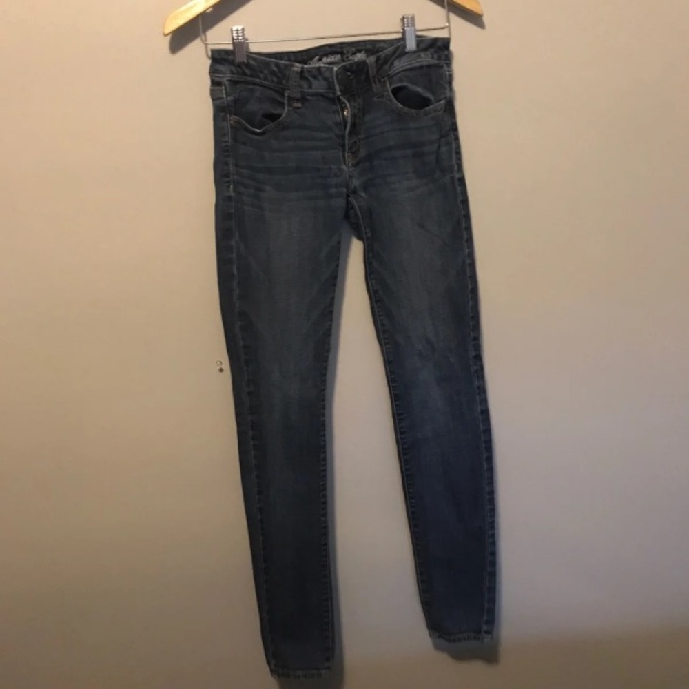 Dark blue jeans
